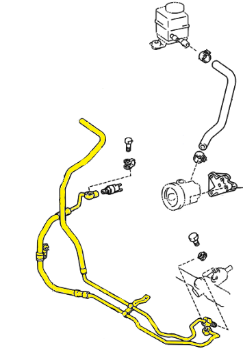 _ 2UZ 4.7L Power Steering Pressure House Assembly Genuine 1998-2002 Land Cruiser
