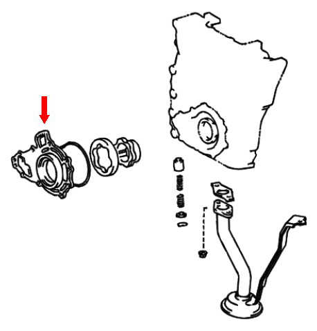_ 3RZ 2.7L Oil Pump Cover Genuine 1993-2004
