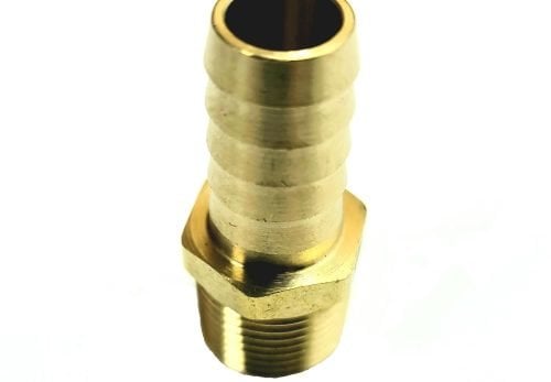 1/2" Hose x 3/8" Male NPT Brass Hose Barb