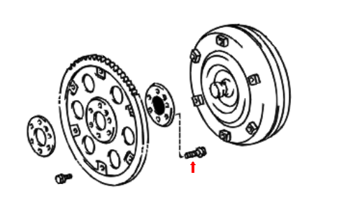 Toyota 90105-10138 Clutch Flywheel Bolt - Genuine OEM Toyota Part