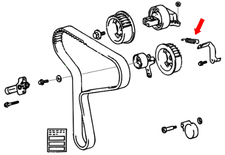 3VZ 3.0L Timing Spring Tensioner Genuine 1987-1995 - Yota1 Performance ...