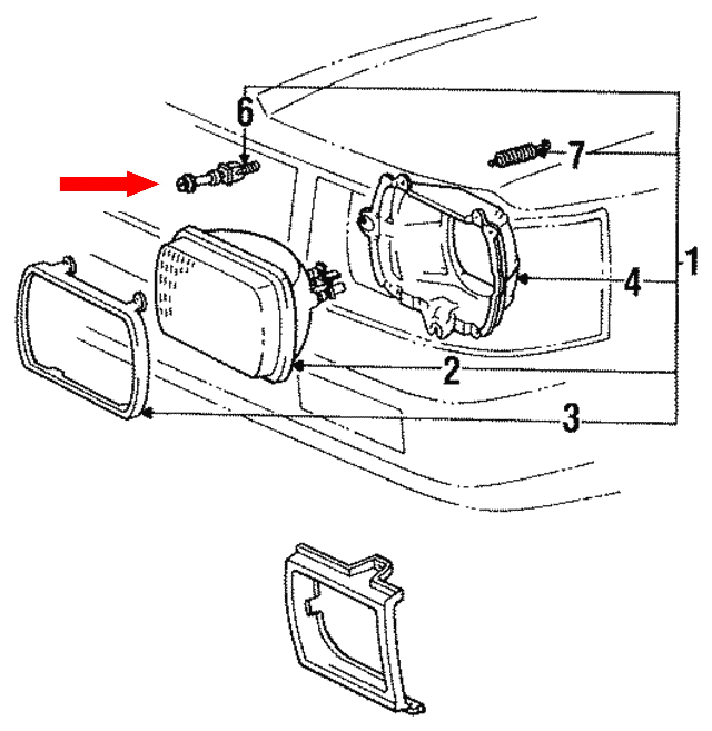 _ Headlamp Adjusting Screw Genuine 1984-1989
