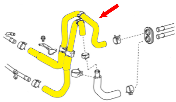 _ 2TR 2.7L Heater Hose Genuine 2005-2008