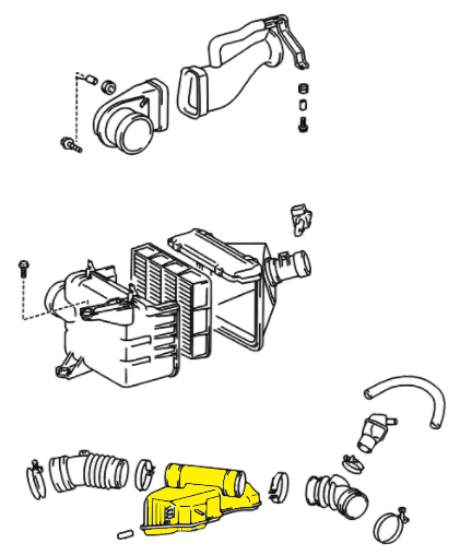 _ 5VZ 3.4L Intake Air Resonator Genuine 1999-2002 4Runner