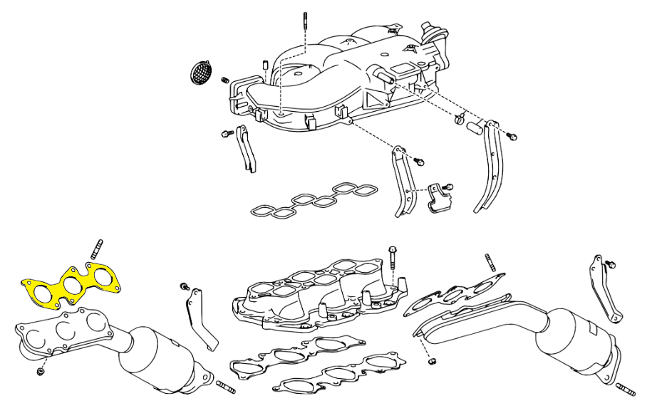 _ 1GR 4.0L Exhaust Manifold Gasket Genuine 2002-2015