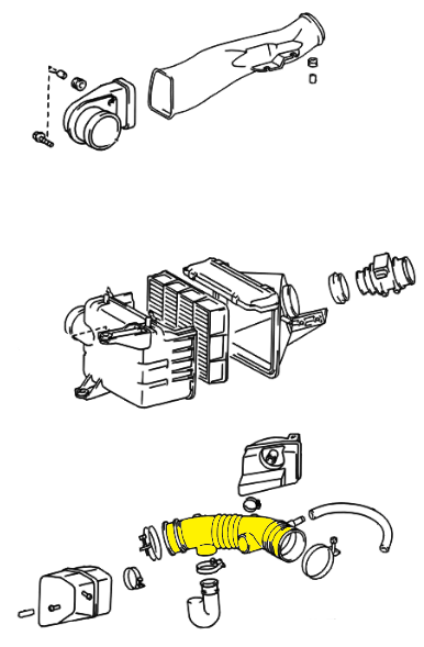 _ 5VZ 3.4L Intake Air Hose Genuine 1995-1998