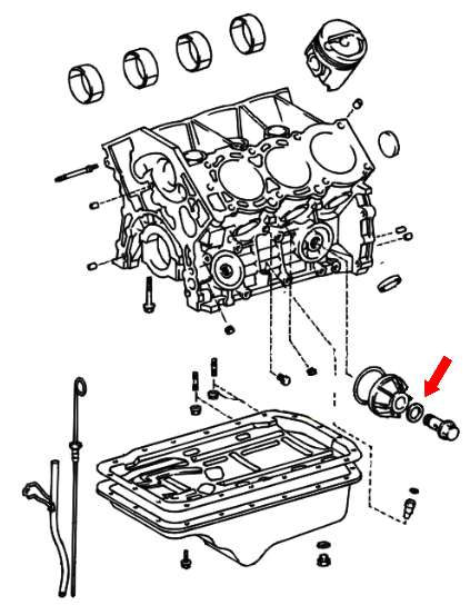 _ 3VZ 3.0L 5VZ 3.4L Oil Plate Block Gasket Genuine 1988-2005