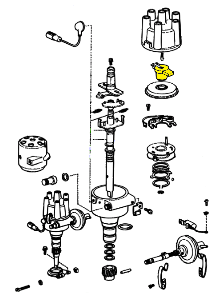 _ F 3.9L 2F 4.2L Distributor Rotor Genuine 1973-1980 Land Cruiser