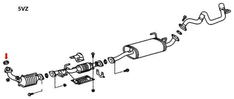 _ 5VZ 3.4L Front Exhaust Pipe Gasket 1998-2014