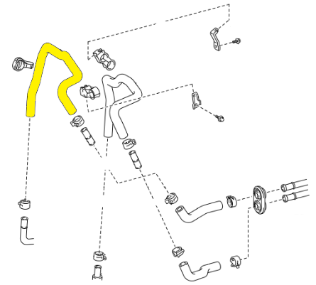 _ 1GR 4.0L Heater Hose Outlet B Genuine 2009-2015 4Runner