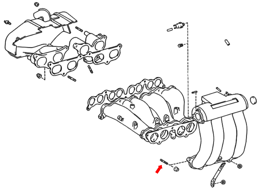 _ 2RZ 2.4L 3RZ 2.7L Intake Manifold Stud Genuine 1994-2004