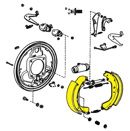 _ Rear Brake Shoes Genuine 1980-1988 Land Cruiser