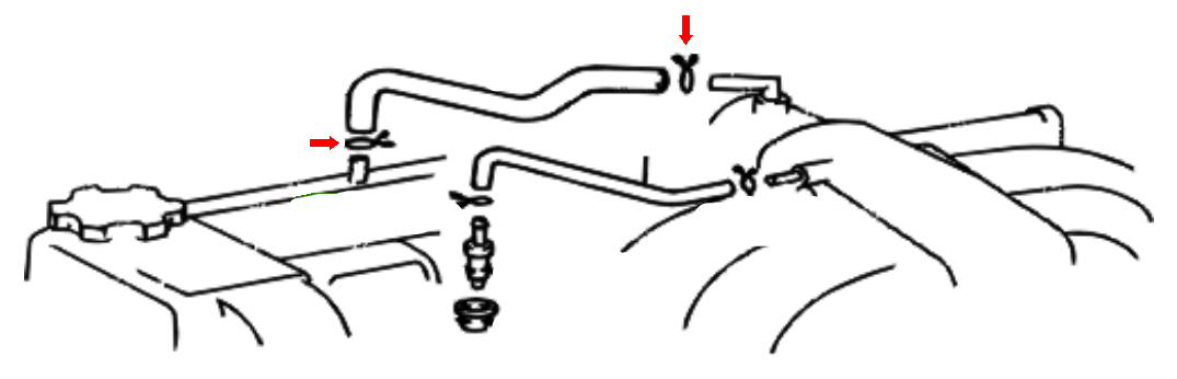 _ 1FZ 4.5L Ventilation Hose Clip No 2 Genuine 1994-1997 Land Cruiser