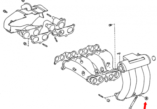2RZ 2.4L 2TR 3RZ 2.7L Intake Flange Bolt Genuine 1994-2004