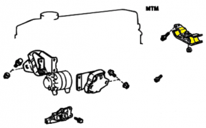 _ 22RE 2.4L Rear Engine Mount Transfer Case Genuine 1986-1989