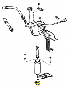 _ 22RE 2.4L Rubber Cushion For Fuel Pump Cell Genuine 1985-1989