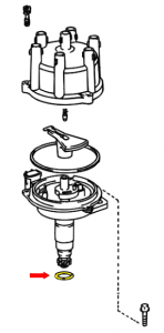 _ 1FZ 4.5L Distributor Shaft O-Ring Genuine 1992-1998 Land Cruiser