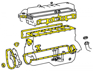 _ 2F 4.2L Complete Engine Gasket Set Genuine 1984-1987 Land Cruiser