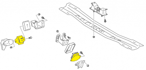 _ 2UZ 4.7L Front Engine Mount Genuine 1998-2005 Land Cruiser