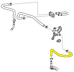 _ 2UZ 4.7L Heater Hose Inlet A Genuine 2001-2004 Sequoia