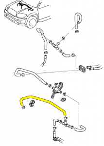 _ 2UZ 4.7L Heater Water Pipe Inlet A Genuine 2001-2004 Sequoia