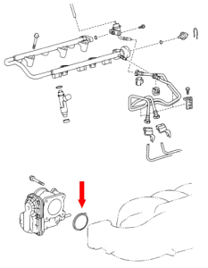 _ 1GR 4.0L Throttle Body Gasket Genuine 2004-2009