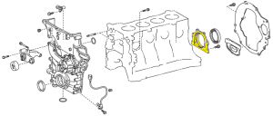 _ 2TR 2.7L Rear Main Seal Cover Genuine 2008-2015