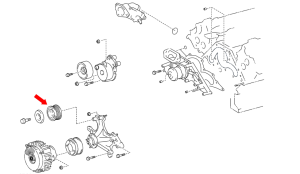 _ 2UZ 4.7L Idler Pulley Genuine 1998-2005