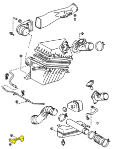 _ 3RZ 2.7L Air Intake Hose Bracket Genuine 1994-2000