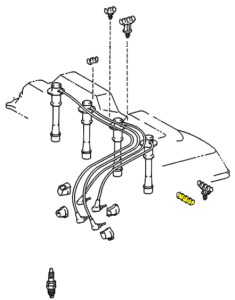 _ 22RE 2.4L 2RZ 2.4L 3RZ 2.7L Spark Plug Wire Clamp No 1 Genuine 1993-2004