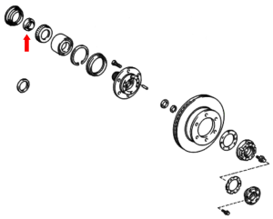 _ Axle Bearing Nut Genuine 1995-2014