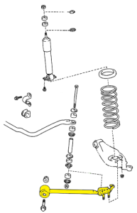 _ Front Strut Bar Assembly Passenger Side Genuine 1995-2000 Tacoma 2WD