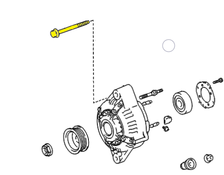 _ R150F Alternator Bolt Genuine 1979-2005