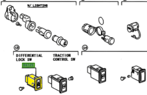 _ Toyota Genuine Differential Lock Switch 1995-2004