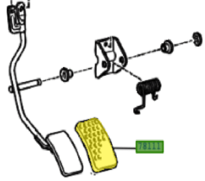 _ LC Accelerator Pedal Pad Genuine 1980-1990