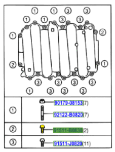 _ Front Exhaust Pipe Bolt Genuine 1984-2021