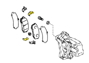 _ 1FZ 4.5L Rear Brake Pad Anti Rattle Clip Genuine
