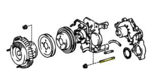 _ Water Pump Stud Bolt To Pully Genuine