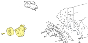 _ V-Ribbed Belt Tensioner Genuine 98-09