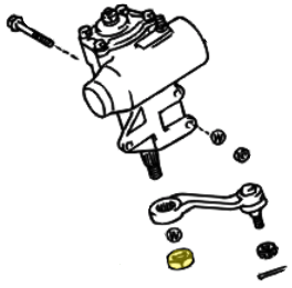_ Pitman Arm Hexagon Nut Genuine 69-98