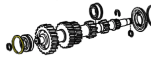_ W and G Series Front Countershaft Bearing Snap Ring Genuine 79-04