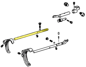 _ Gear Shift Fork Shaft No 2 Genuine 94-05