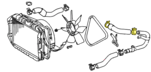 _ Radiator Pipe Clamp Genuine 81-08
