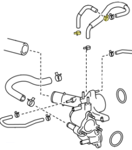 _ Water Bypass Hose Clamp Genuine 92-18
